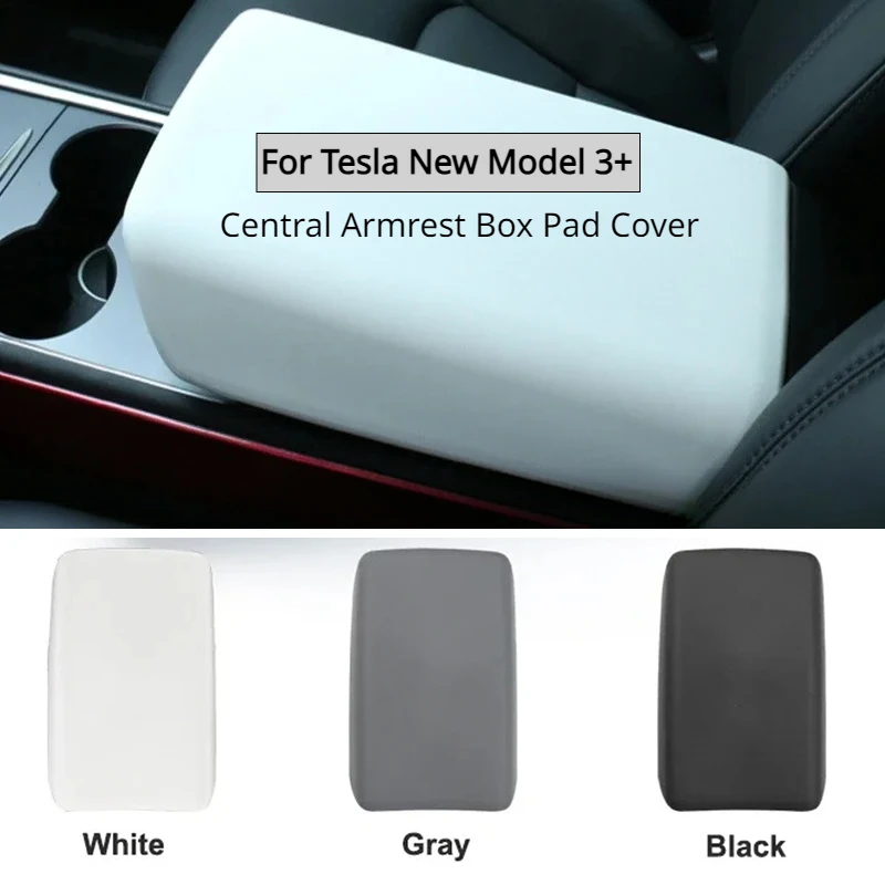 TPE Soft Case Car Center Console Arm Rest Lid Auto Central Armrest Box Pad Cover Latch for Tesla Model 3 Highland Accessorie Mat