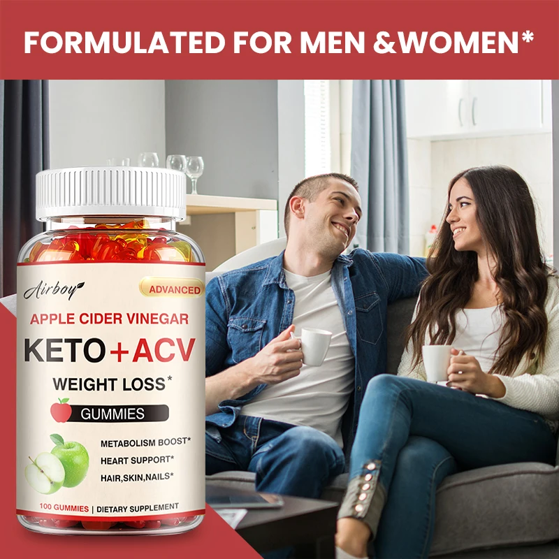 Keto + ACV Gummies - Vetbuikverbranding, eetlustonderdrukker, metabolismebooster, spijsverteringsgezondheid, verlichting van opgeblazen