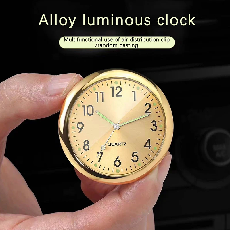 High Quality Universal Fashion Small Luminous Car Clock Shock Proof Decorative Car Clock Auto Ornament Car Accessories