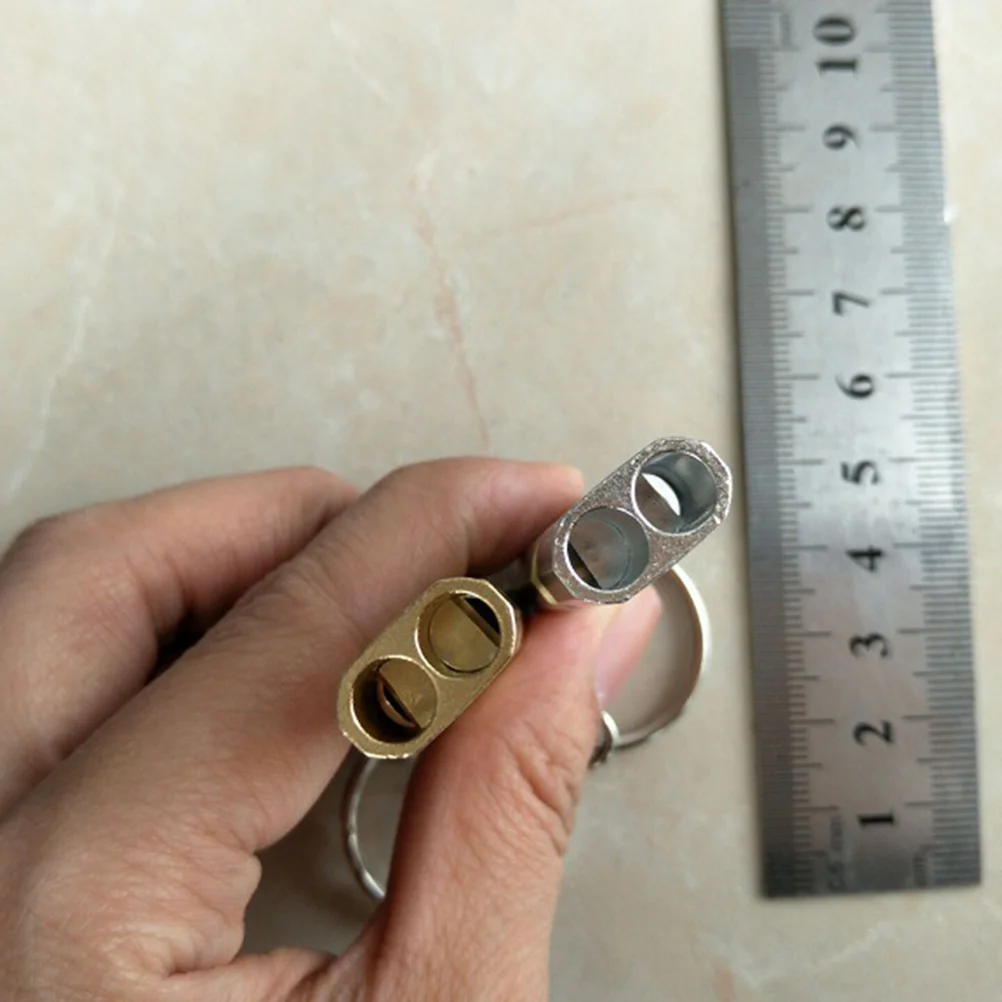 2 قطعة صافرة إنقاذ عالية التردد بصوت عال أنابيب مزدوجة صافرة الطوارئ دائم بأكسيد سبائك الألومنيوم تحت الماء استخدام في الهواء الطلق