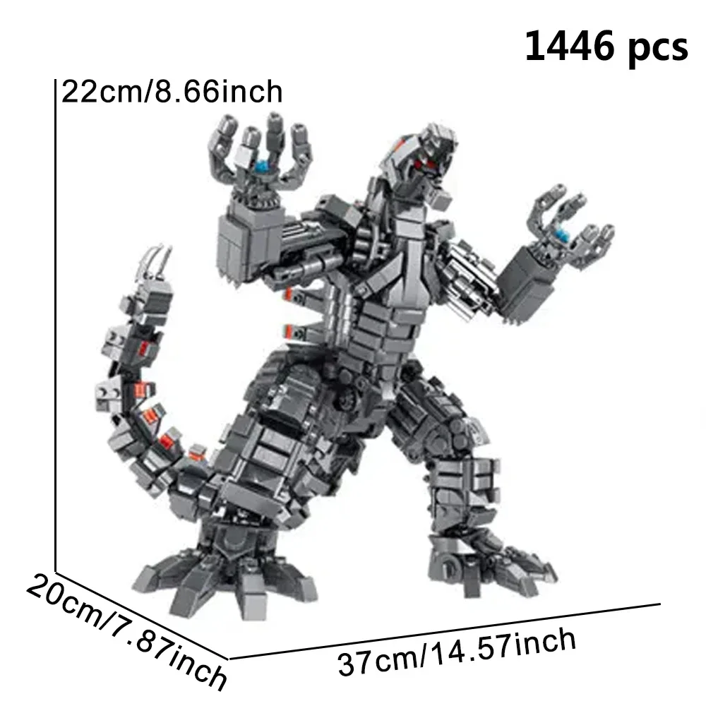 Ideas Dinosaur Monster Mecha Bricks MOC Toys Model Building Blocks Sets Dekorasi Rumah Hadiah Natal Ulang Tahun Anak-Anak 1446pcs