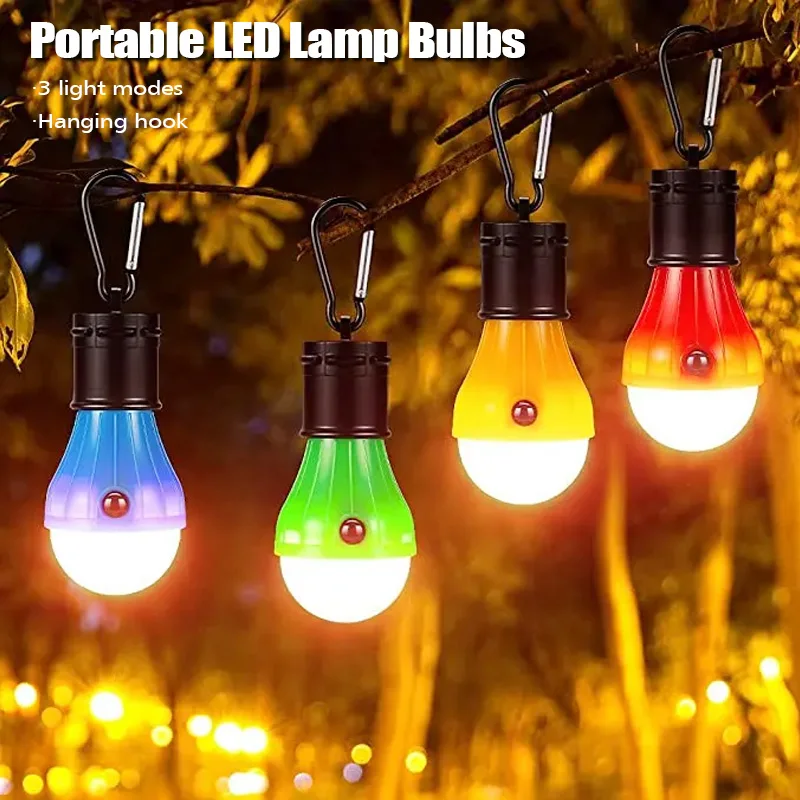 Portable LED Lamp Bulbs Outdoor Hanging Lights Camping Light Tent Light Emergency Light Night Light Lantern