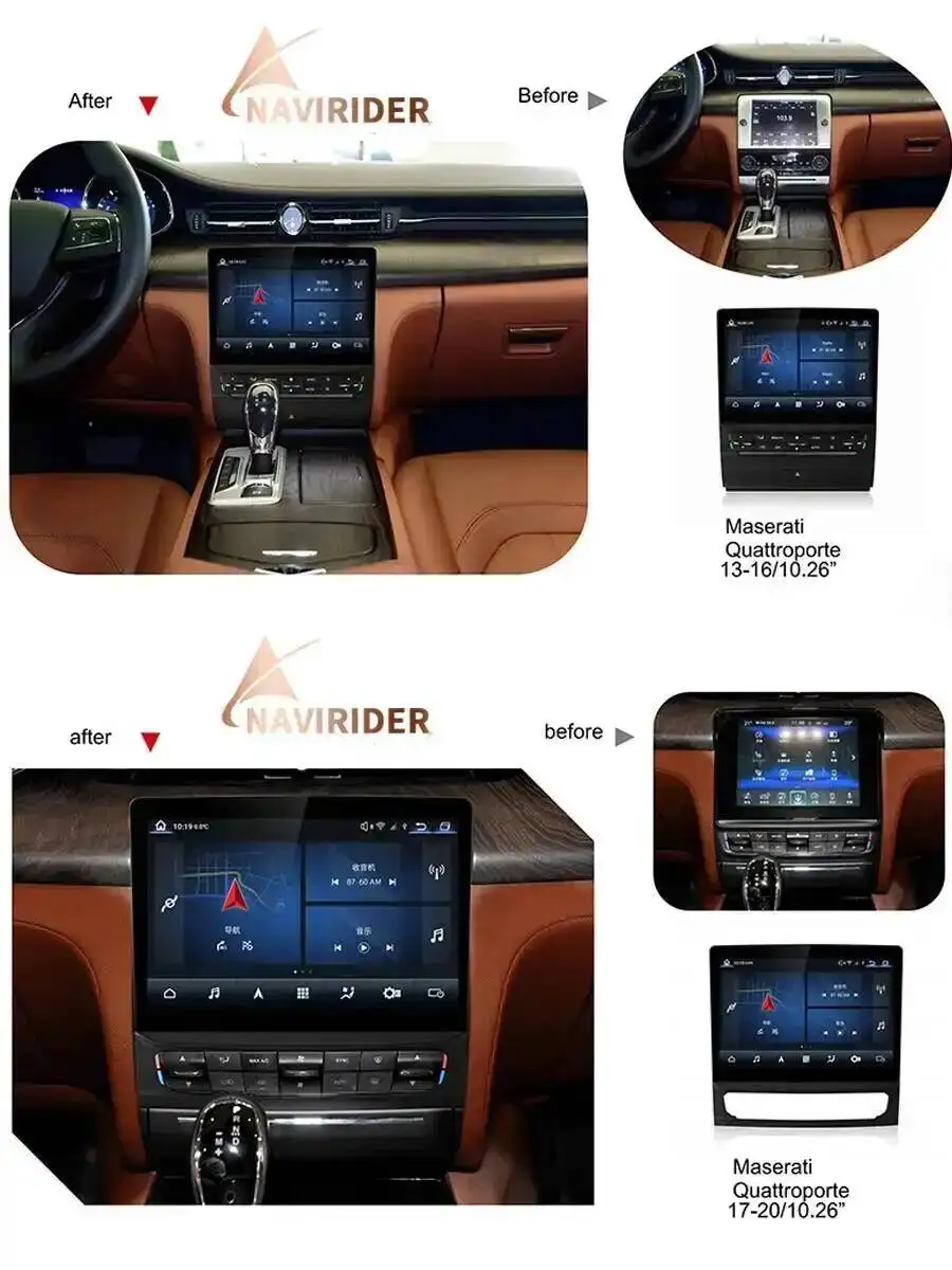 Android GPS Stereo 4G WiFi Head Unit Autoradio Multimedia Player für Maserati Ghibli 2014-2020 10,26 Zoll gebogener Bildschirm CarPlay – Detail 26
