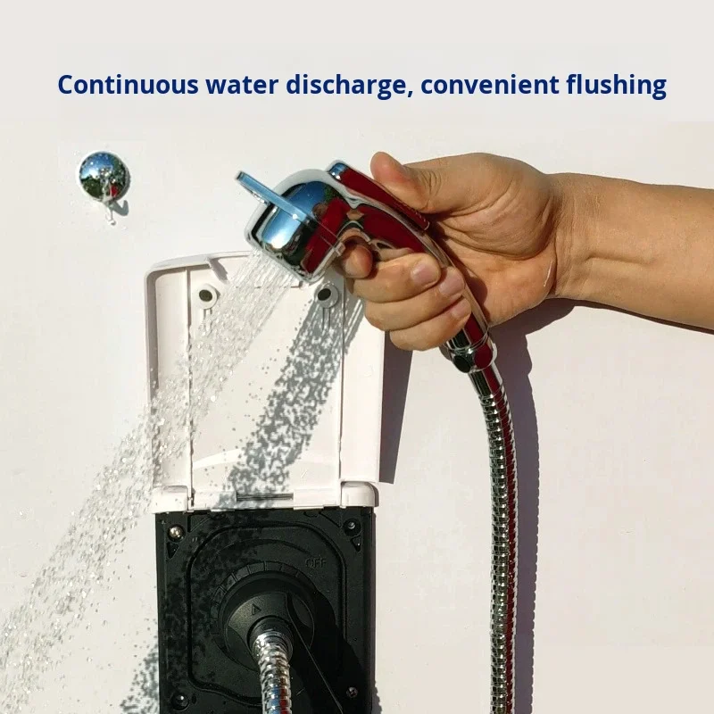 

RV Hot Cold Water Shower Set Yacht Shower Kit Camping Car Wall Mounted Showerhead Outdoor Hose RV Shower Kit Facucet
