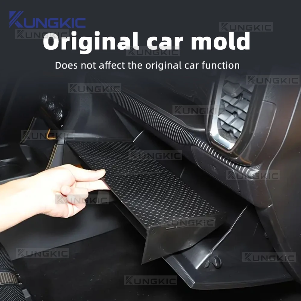 For Ford Ranger 2022 2023 2024 2025 2026 Passenger Side Compartment Tray Car Interior ABS Glove Box Storage Divider Organizer