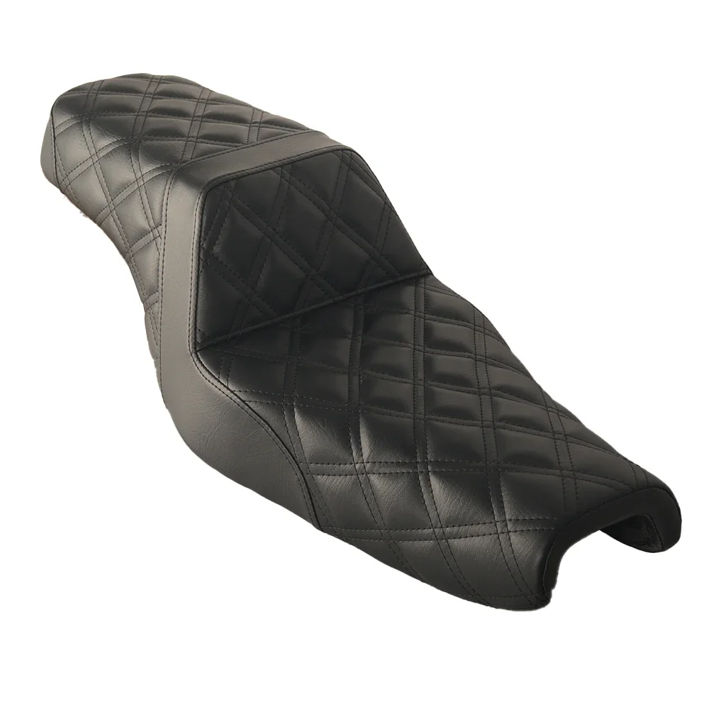 

Moto Accessories Black Two-Step Seat Gel Inside Diamond Pattern Cushion for Harley Sportster 2004-2023