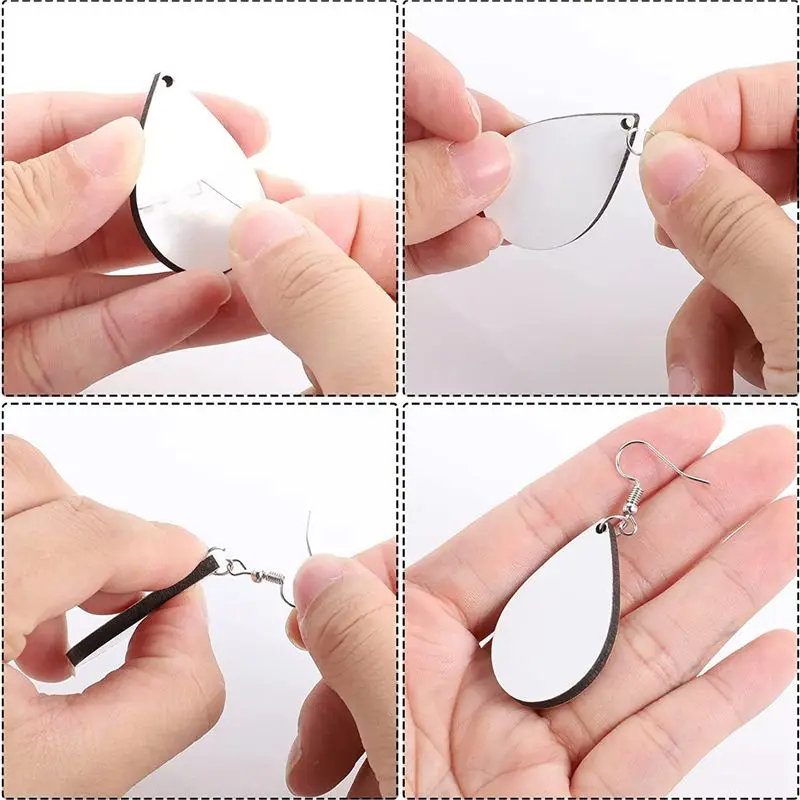 

*CLOS 30 Pcs Sublimation Blanks Products, Sublimation Earring Blanks with Earring Hooks and Jump Rings