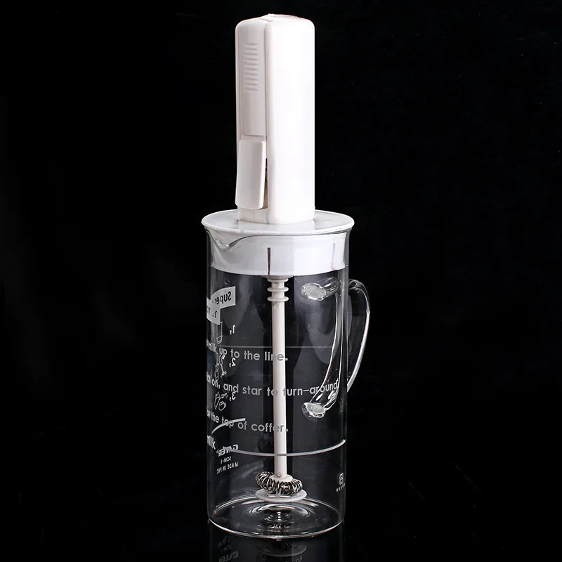 Electric Milk Frother Glass 1PC Electric Mixing Cup Compact Home Office Milk Frother Coffee Milk Creamer Appliances