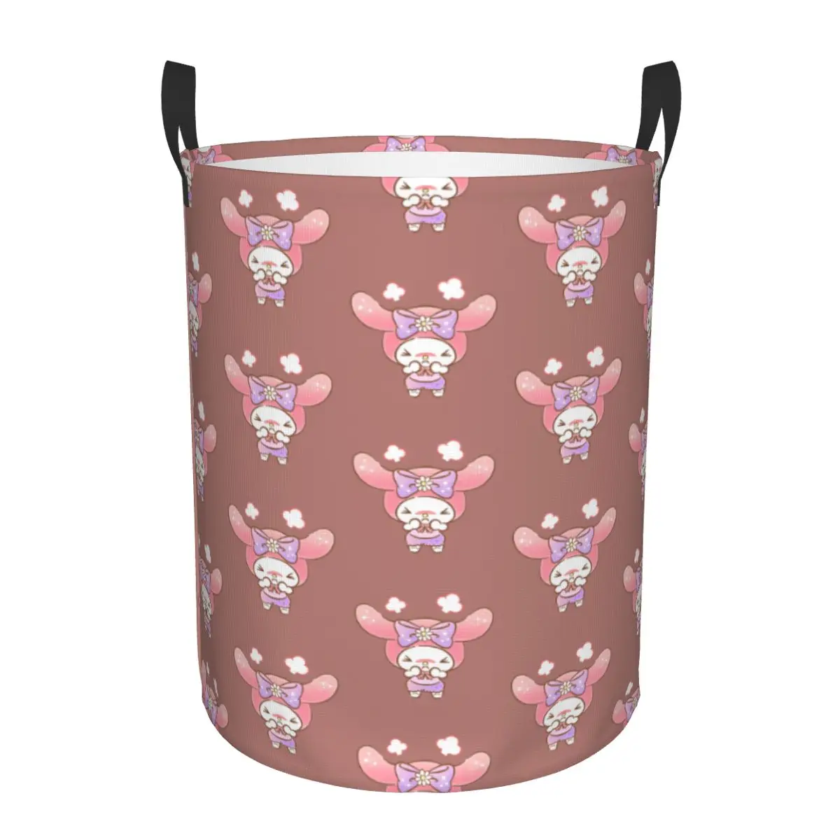 

Изготовленная на заказ корзина для белья Melody, складная детская корзина с розовым кроликом для детских игрушек, органайзер, контейнеры для хранения