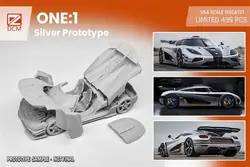 **Pre-order ** DCM 1:64 Koenigsegg One:1 full open Silver /White limited499 Diecast Model Car