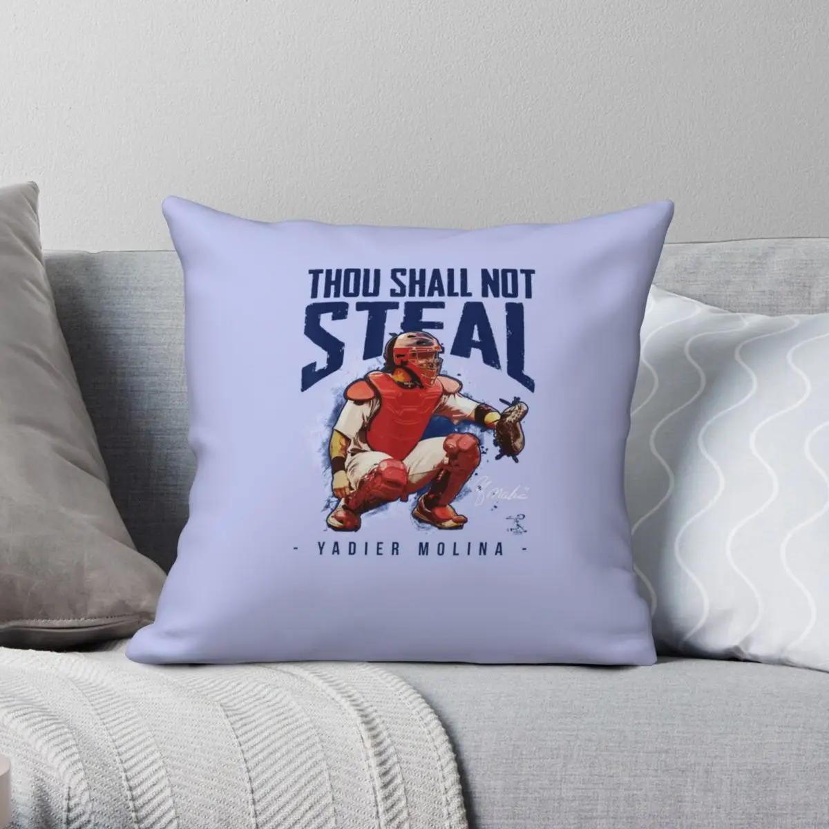 

Thou Shall Not Steal Square Pillowcase Polyester Linen Velvet Printed Zip Decorative Throw Pillow Case Home Cushion Cover