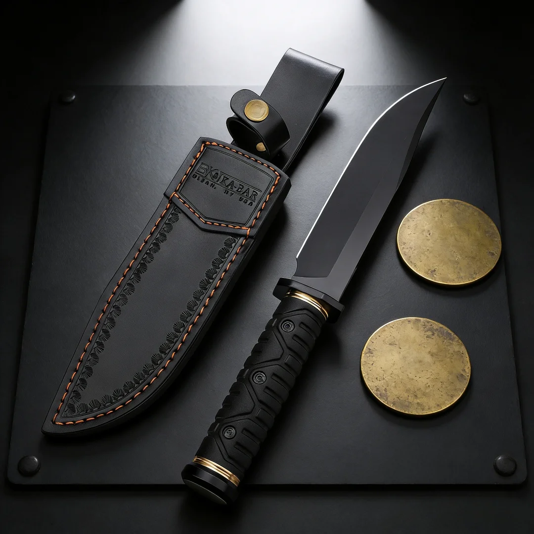 KA-BAR, a forest hunter's tool, a jungle obstacle-clearing knife, an outdoor knife for outdoor camping and exploration