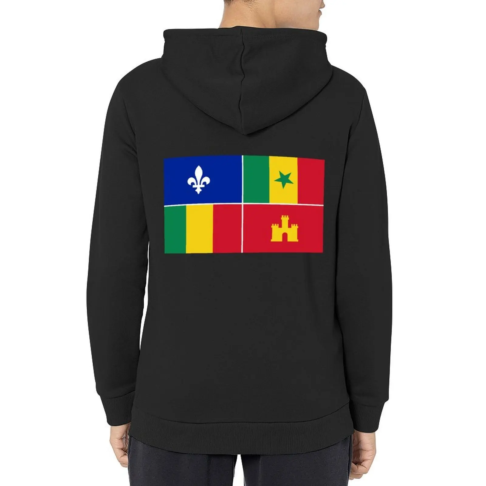 

Louisiana Creole Flag Hoodie men's autumn clothes autumn jacket men aesthetic clothing clothes for men hoodie graphic