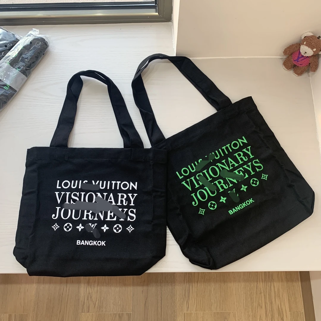 2024 New Year Gift Canvas Bag Dark Green Staff Bag Ultra Cool Shopping Bag for Summer