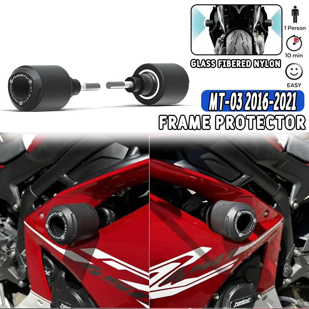 MT-03 Frame Slider Crash Protector For MT03 2016 2017 2018 2019 2020 2021 Falling Protection Engine Crash Fairing Guard