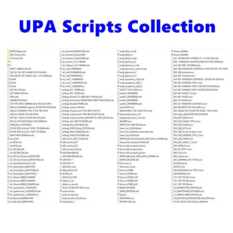 UPA Programmer Script Files Collection Database Big Scripts Database About 581 MB, Only Files ,No Software Program