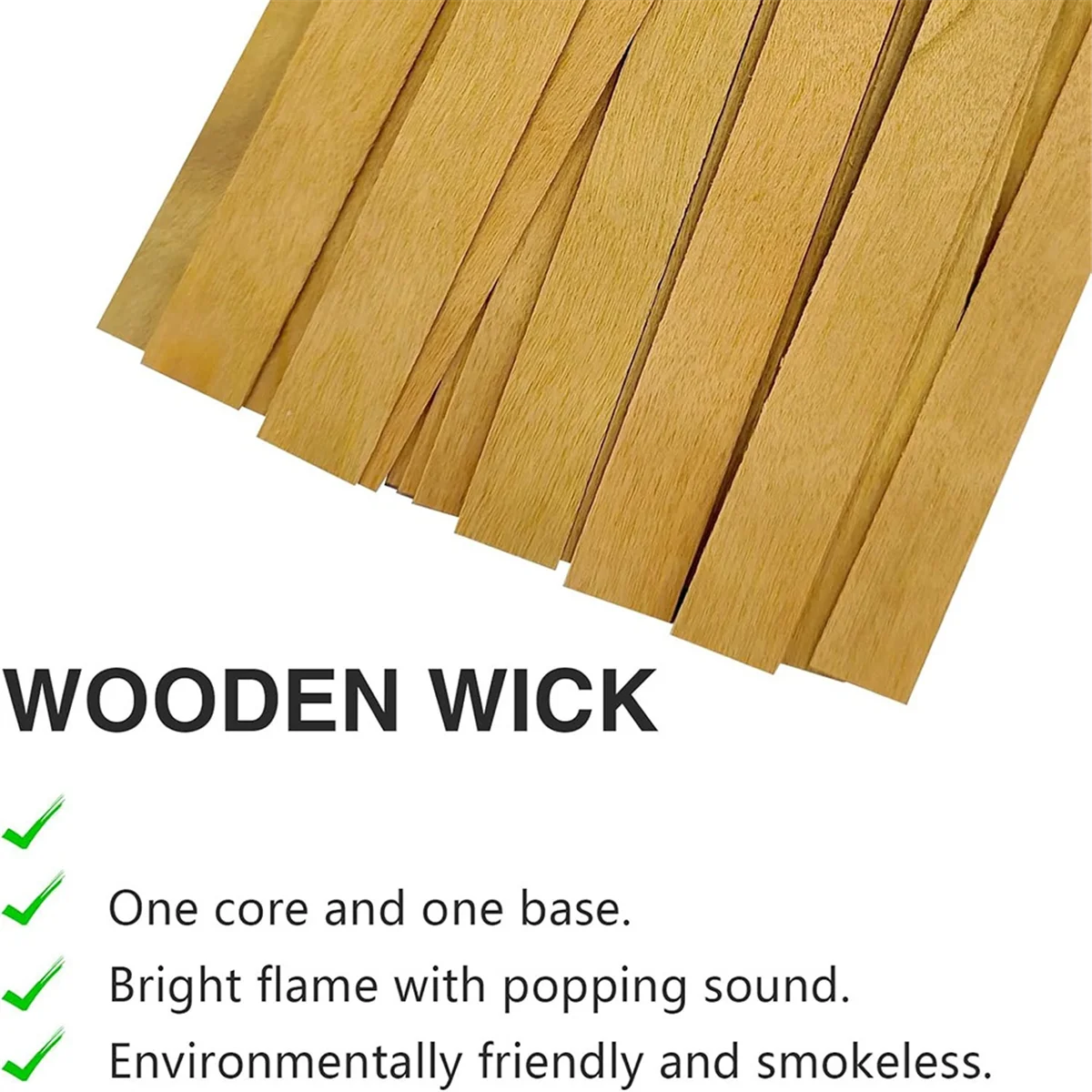 

AA98 Wood Wicks for Candles Making,Wooden Candle Wicks,with Trimmer Natural Crackling Wooden Wicks for DIY Candle Making