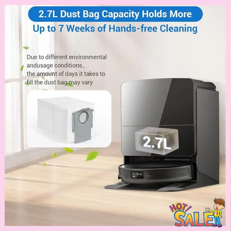 مجموعة خدمة الكل في واحد A88X لـ Roborock Saros 10R: فرش جانبية ومرشحات HEPA ومنصات الممسحة وأكياس جمع الغبار