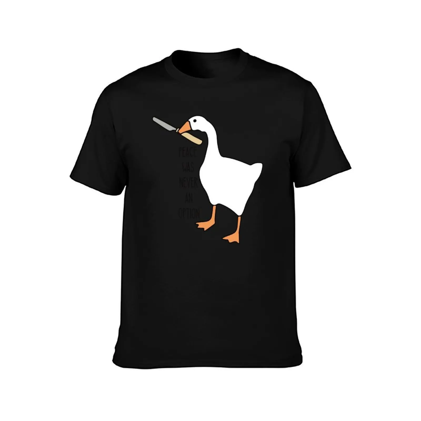 Peace was never an option - Funny untitled goose game T-Shirt Comfortable Work Wear Tee T-Shirt