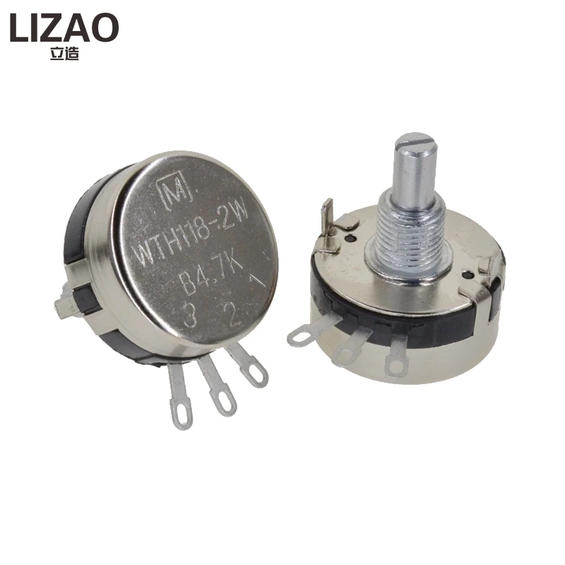 LIZAO WTH118 2W Linear Potentiometer Kit 1K 2K 5K 10K 50K 100K 250K 500K 1M Ohm for Electronic DIY
