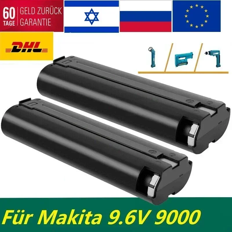 YE 4000mAh Akku für Makita 9,6V 9000 9001 9002 9033 9600 191681-2 632007-4 6096D 4390D 5090D 8402VD ML902 Power Tools battery