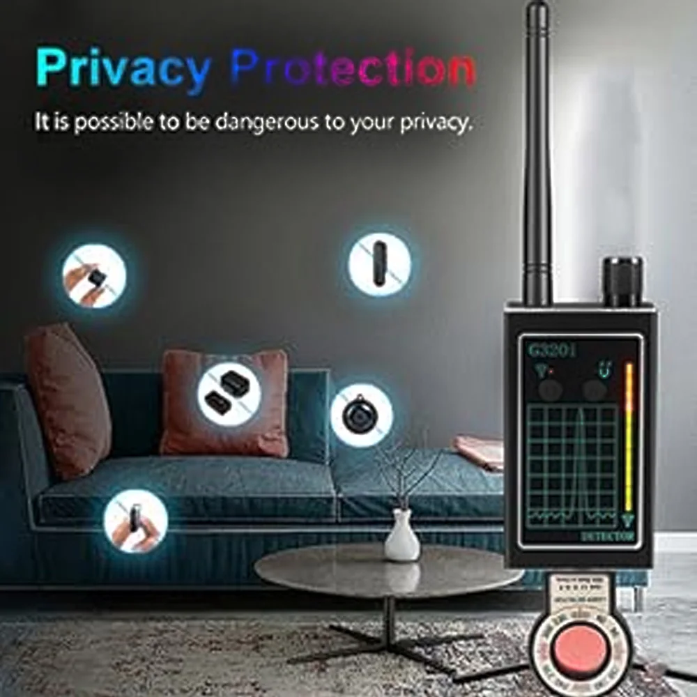 

Anti-Spy Hidden Device Detector, Laser Wireless Signal Scanner,Protect Against Eavesdropping/Candid Shooting for Office/Businese