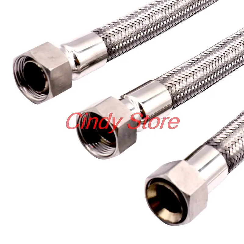 1pc 1/8 1/4 3/8 1/2 3/4 1 1-1/4 2 Inch Stainless Steel Bathroom Toilet Water Weaved Plumbing Hose Connect Corrugated Pipes