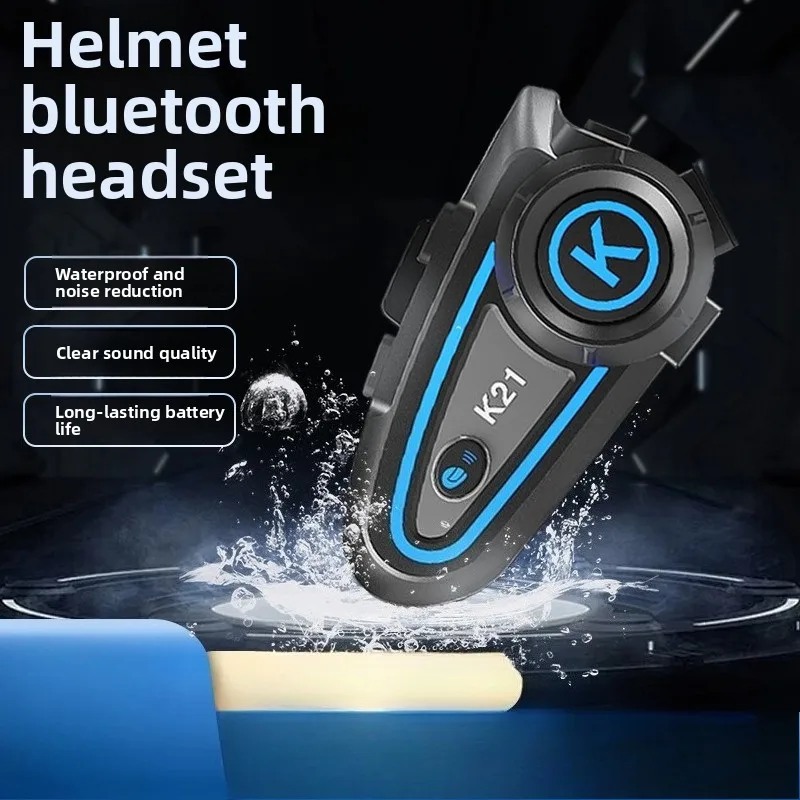 

Bluetooth-гарнитура для шлема, мотоциклетный звонок, полный полушлем, длительный срок службы батареи, водонепроницаемая гарнитура для шлема