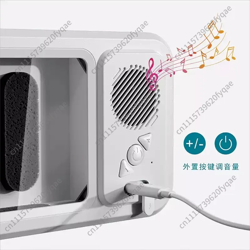 Bathroom Waterproof Phone Storage Box Mini Bluetooth Wireless Speaker Shower Video Stand with 360° Rotation Bath Accessory