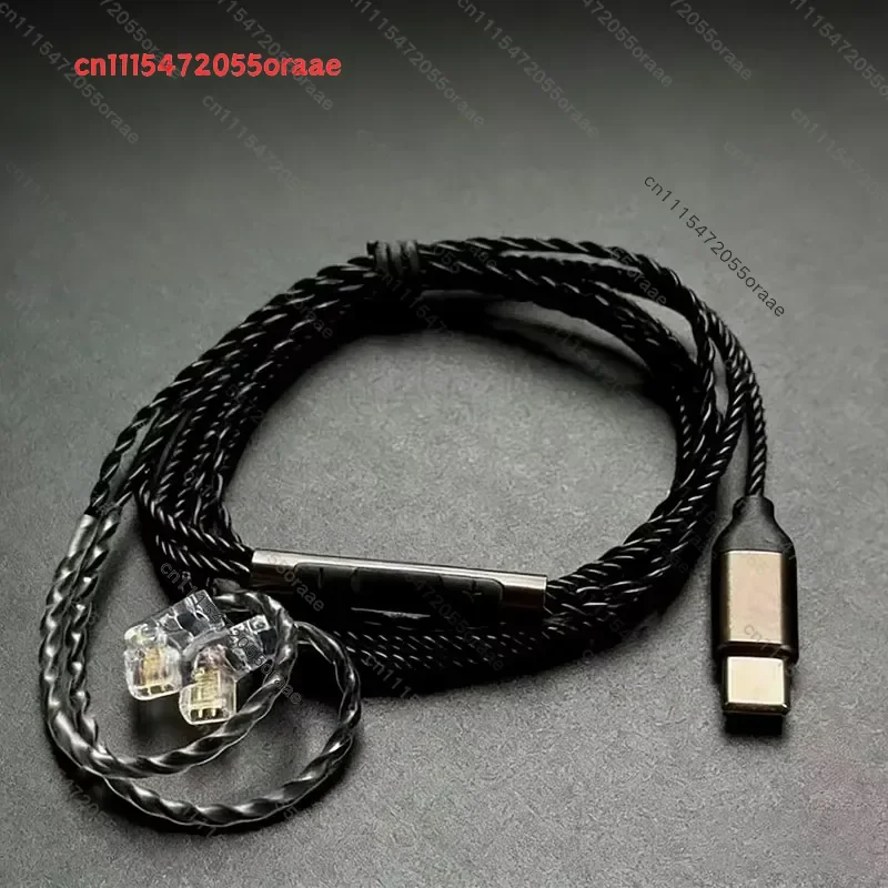 JT2 Digital Decoder Earphone Cable 0.75 0.78 4Strands OFC Copper High Resolution DAC Chip Type C Interface with Microphone