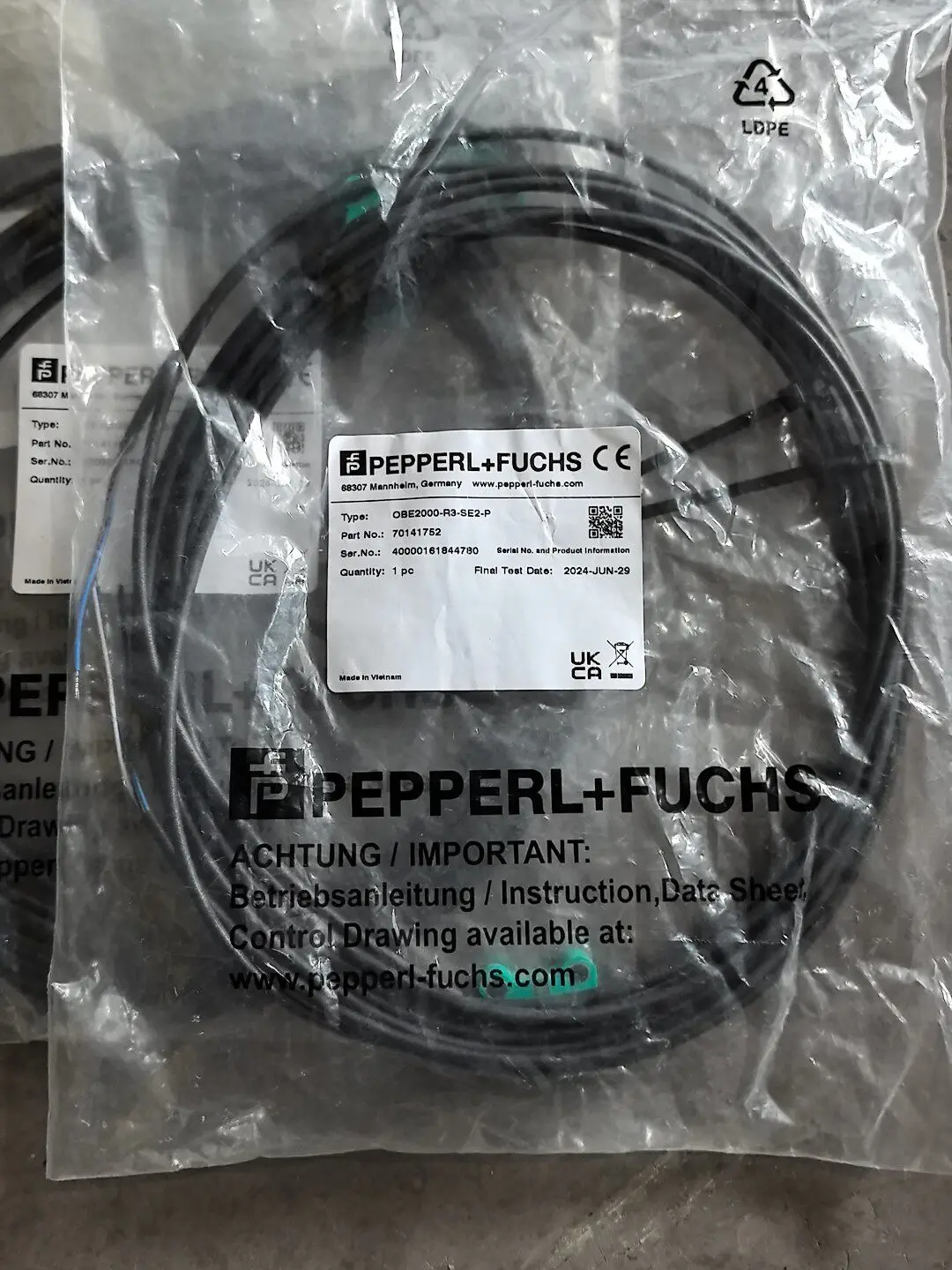 Beijiafu P+F Counter-Beam Photoelectric Sensor OBE2000-R3-SE2-P High quality