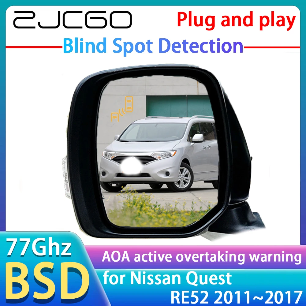 77GHz Radar Detector BSD Blind Spot Detective Alert Mirror Assistance Accessories For Nissan Quest RE52 2011~2017