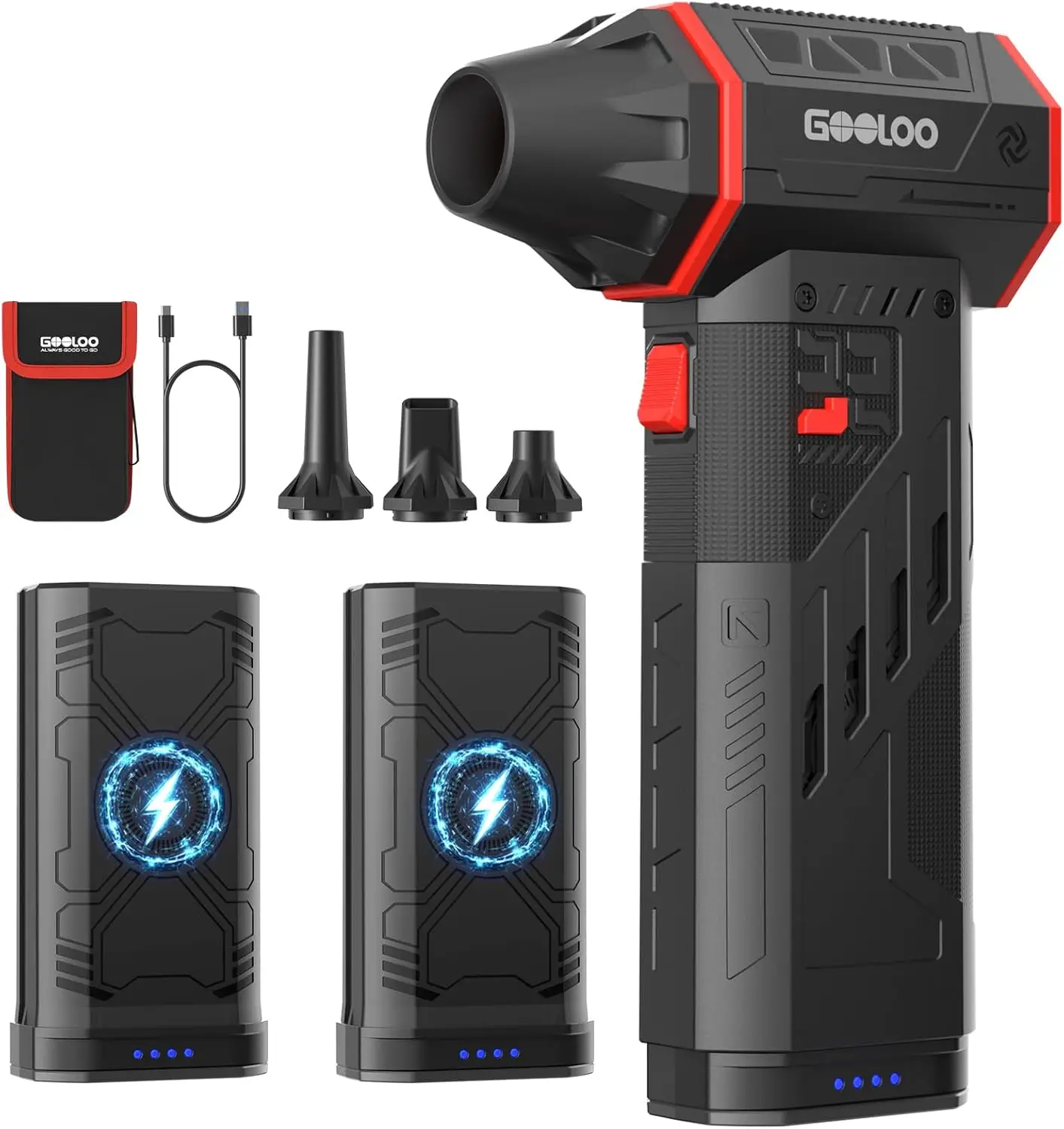 

Cordless Electric Air Duster with Dual Batteries, 180K RPM, 3-Speed for Car, PC, Keyboard Cleaning