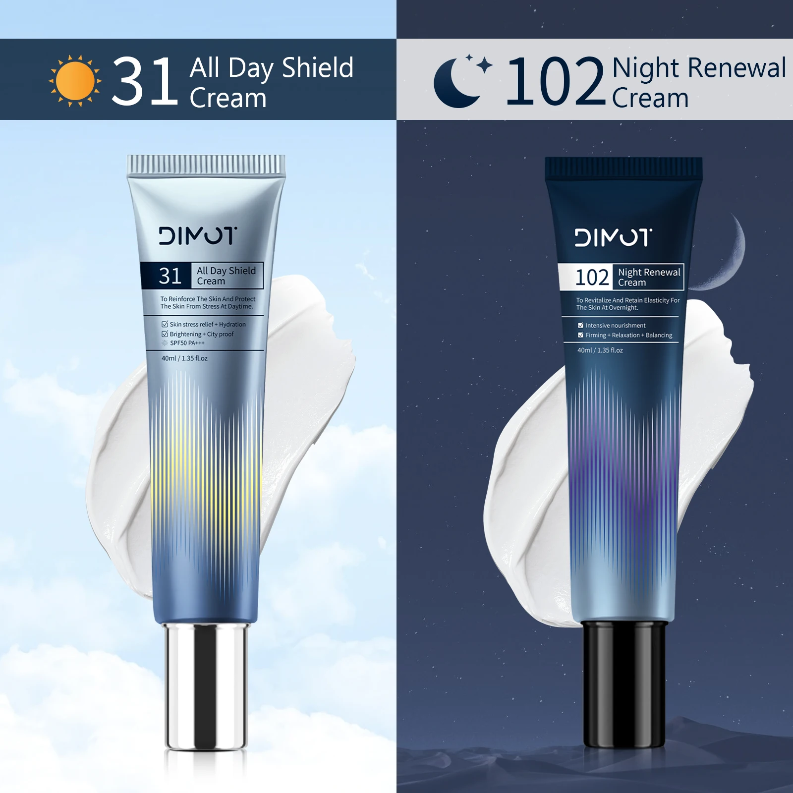 Night/Day Cream Firming Moisturizing Facial Hydration First Aid Soothing Skin All Day Niacinamide Centella Asiatica Facial Care