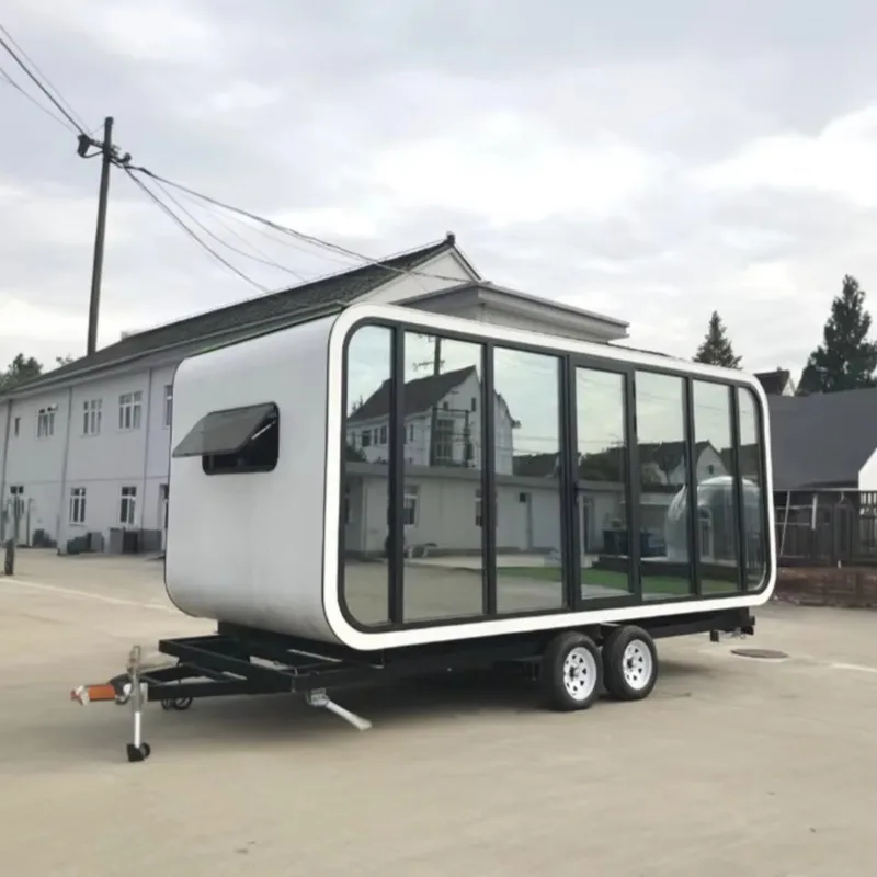Apple Pod Cabins Movable Modular Prefab House 20ft 40ft Soundproof Breathable Smart Capsule House Customized Eco Friendly