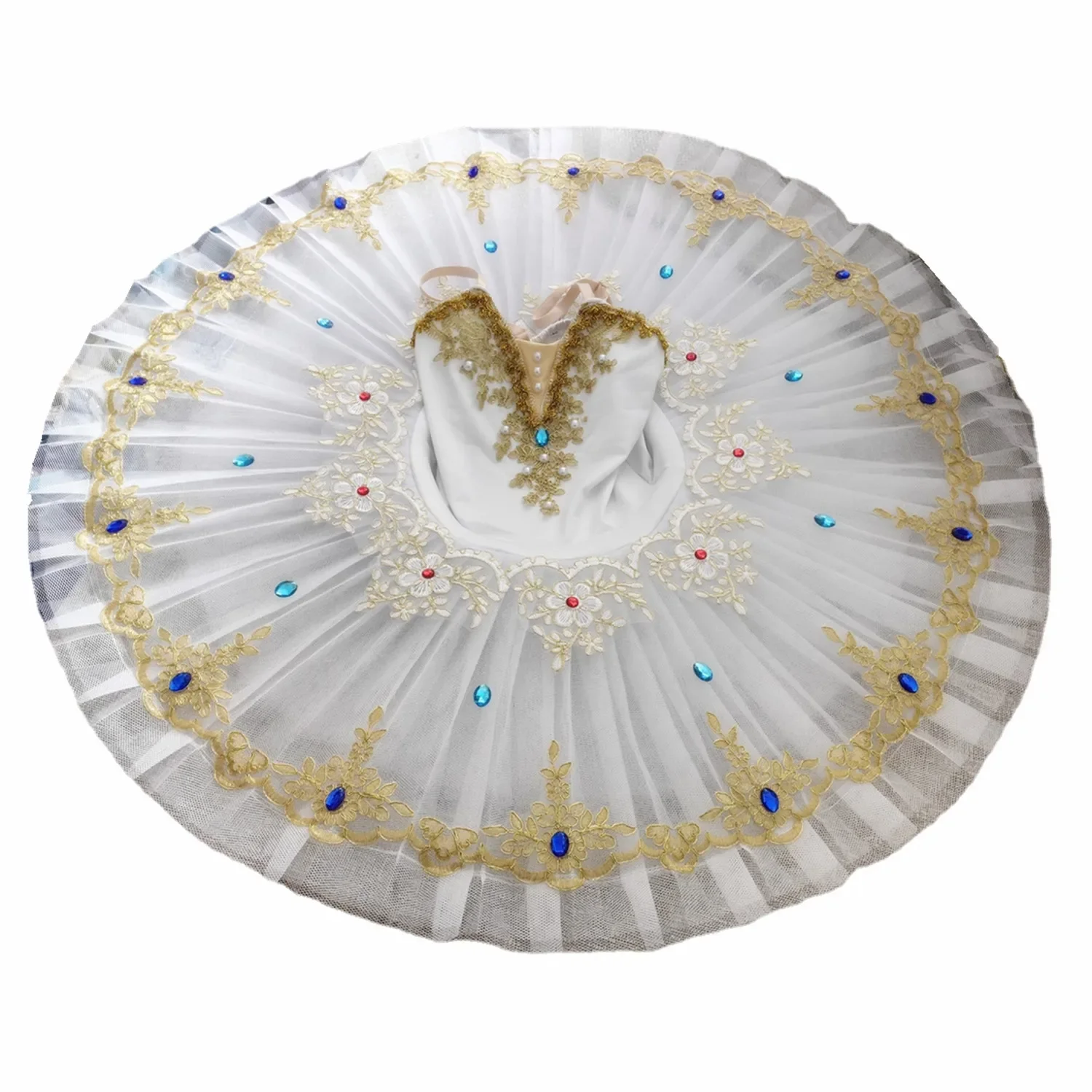 White Ballet Tutu Skirt Swan Lake Belly Dance Costume Pancake Girls Classical Ballet Tutu Leotard Ballet Dress For Kids