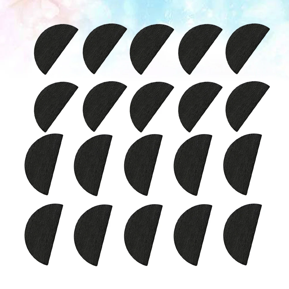 

20pcs Wooden Unfinished Semicircle for DIY Unfinished Earring Pendant Jewelry Wood Pendant For Earring Black Wood Accessories