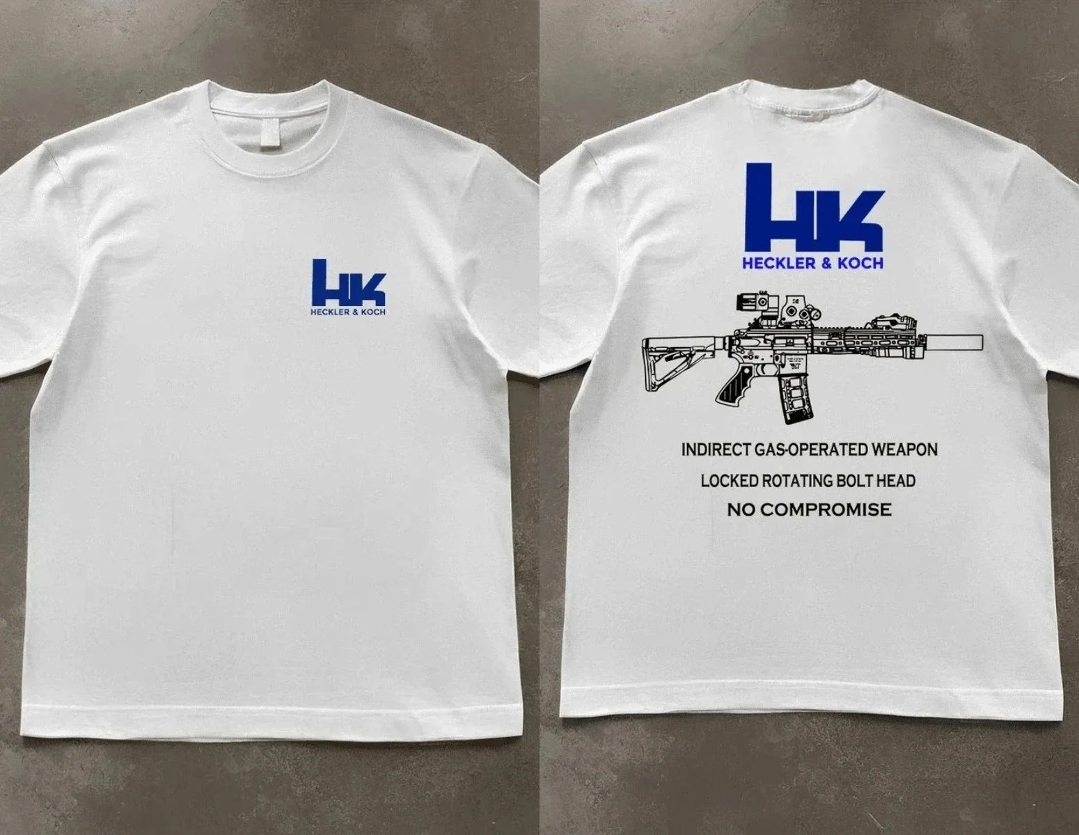 HK416D Tactical Military Enthusiasts Club T-Shirt, For Outdoor Training & Competition, Unisex Cotton Original Loose Plus Size