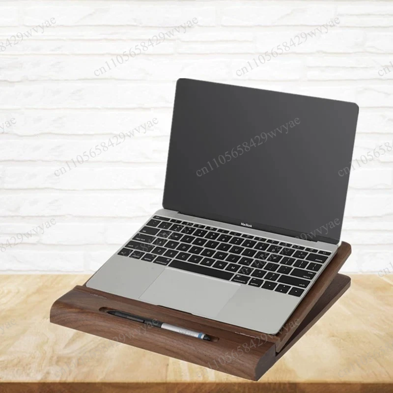 Laptop Solid Wood Bracket, Heightening Heat Dissipation, Wood Foldable Universal Type