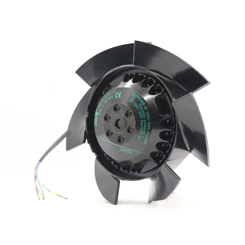 

A2E170-AF25-12 M2E068-BF 230V AC 60HZ 122W 130mm 2700RPM 0.45A Outer Rotor Axial Cooling Fan