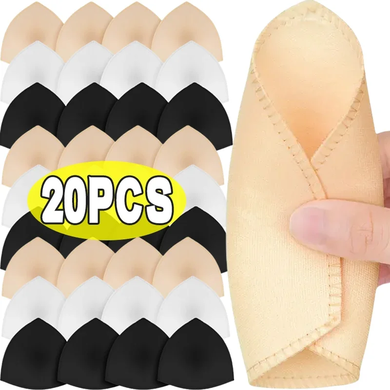 2/20PCS Triangle Sponge Push Up Bra Pads Set Women Invisible Insert Swimsuit Bikini Breast Enhancers Chest Cup Pads Accessories