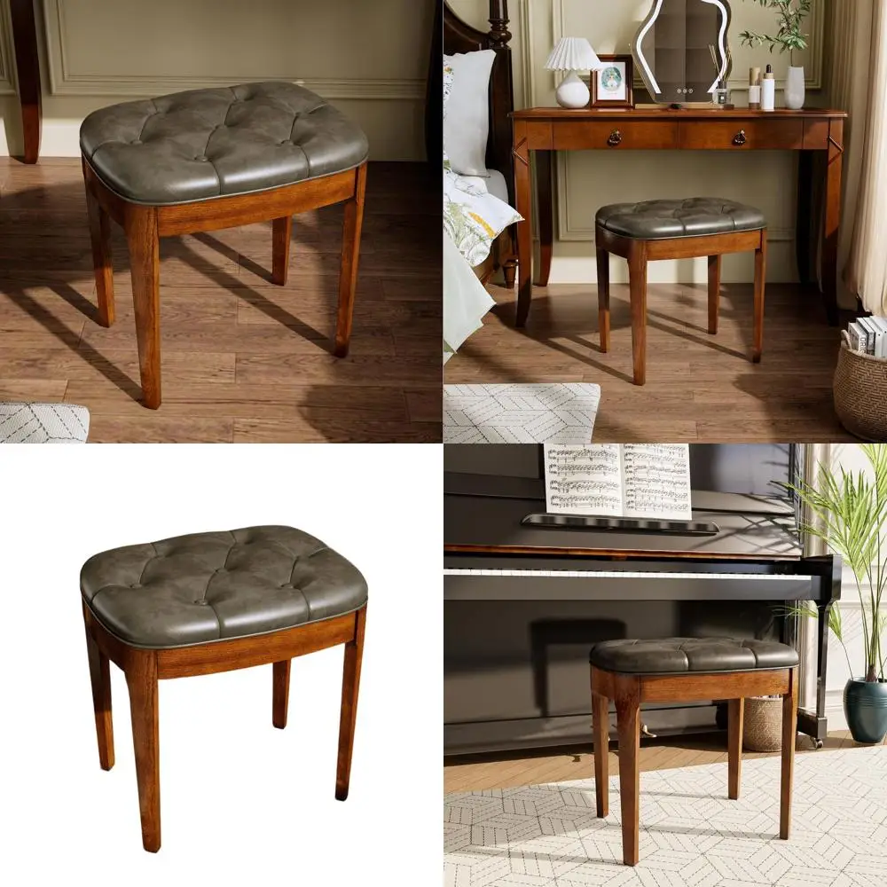 

Мягкая банкетка-табурет для туалетного столика, элегантный современный прикроватный табурет, банкетка для макияжа, подходит для столовой или гостиной, 19.3x14.9x1