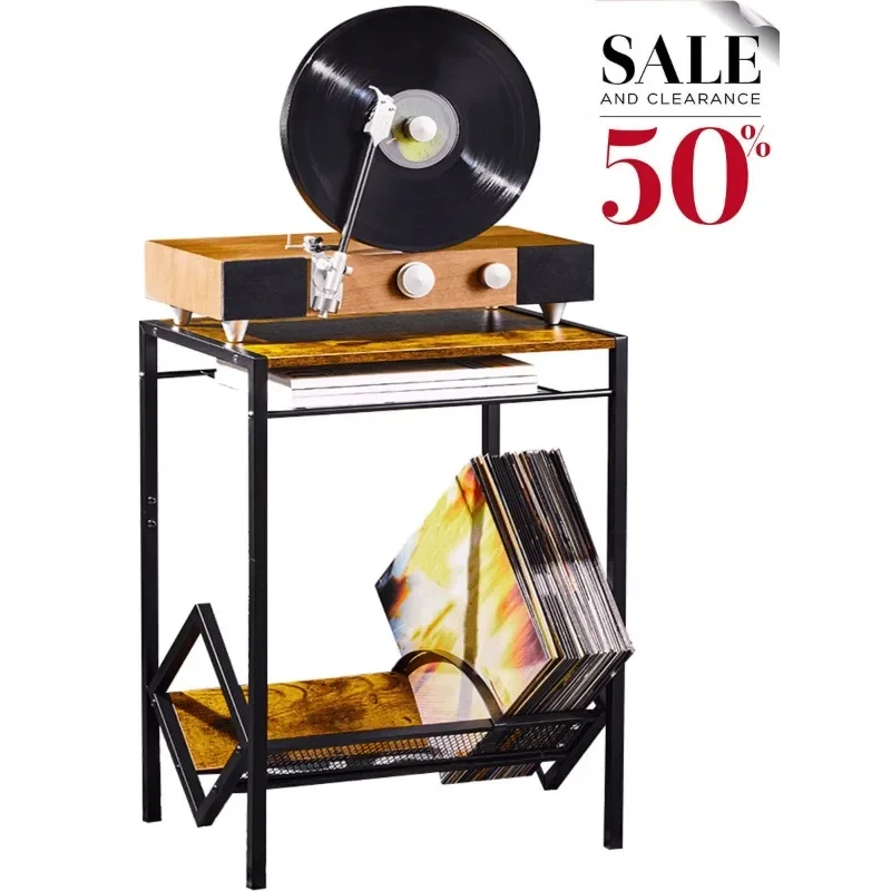 

Record Player Stand with Storage for Living Bedroom Office