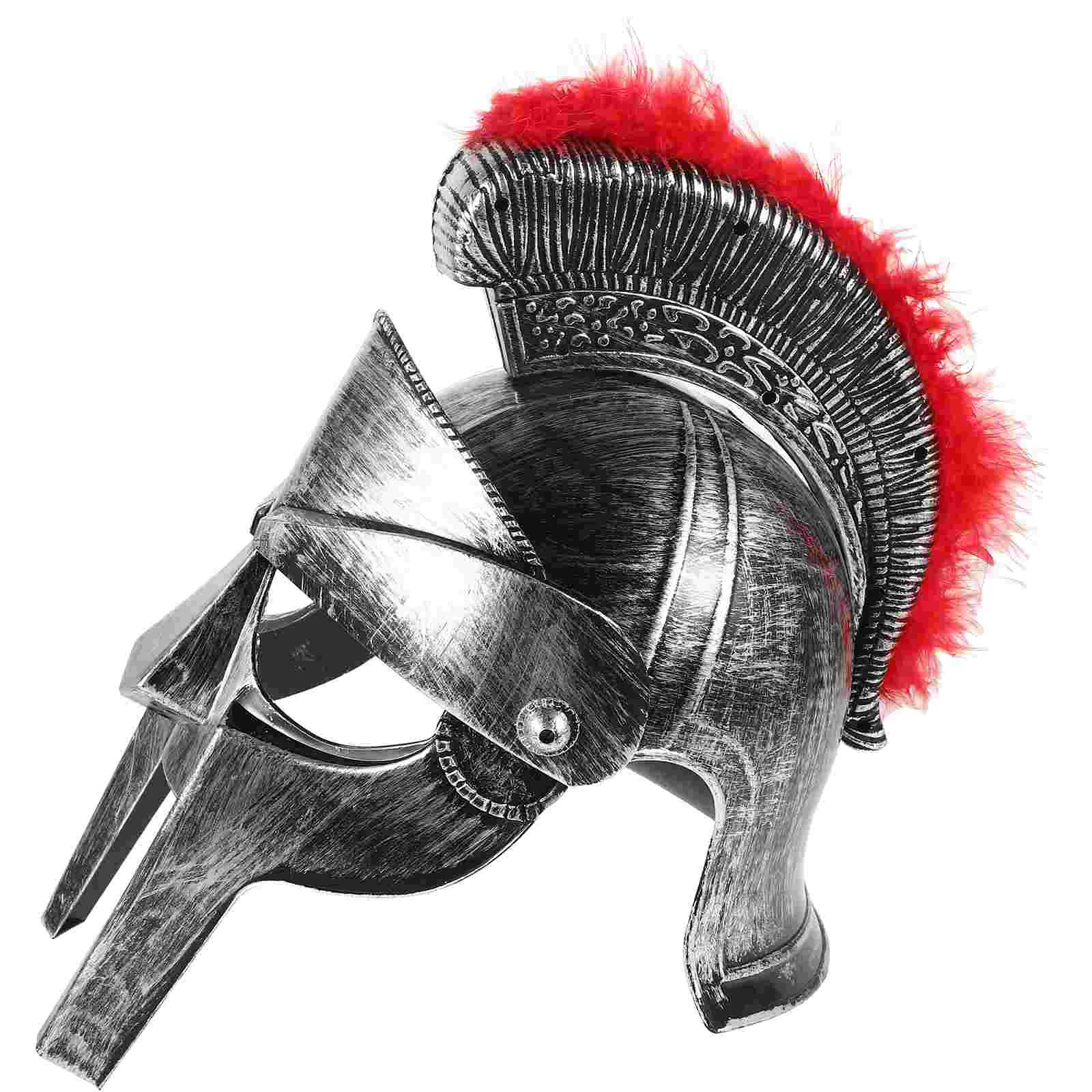 

Viking Shield Pirate Samurai Hat Spartan Costume Roman Soldier Silver Plastic