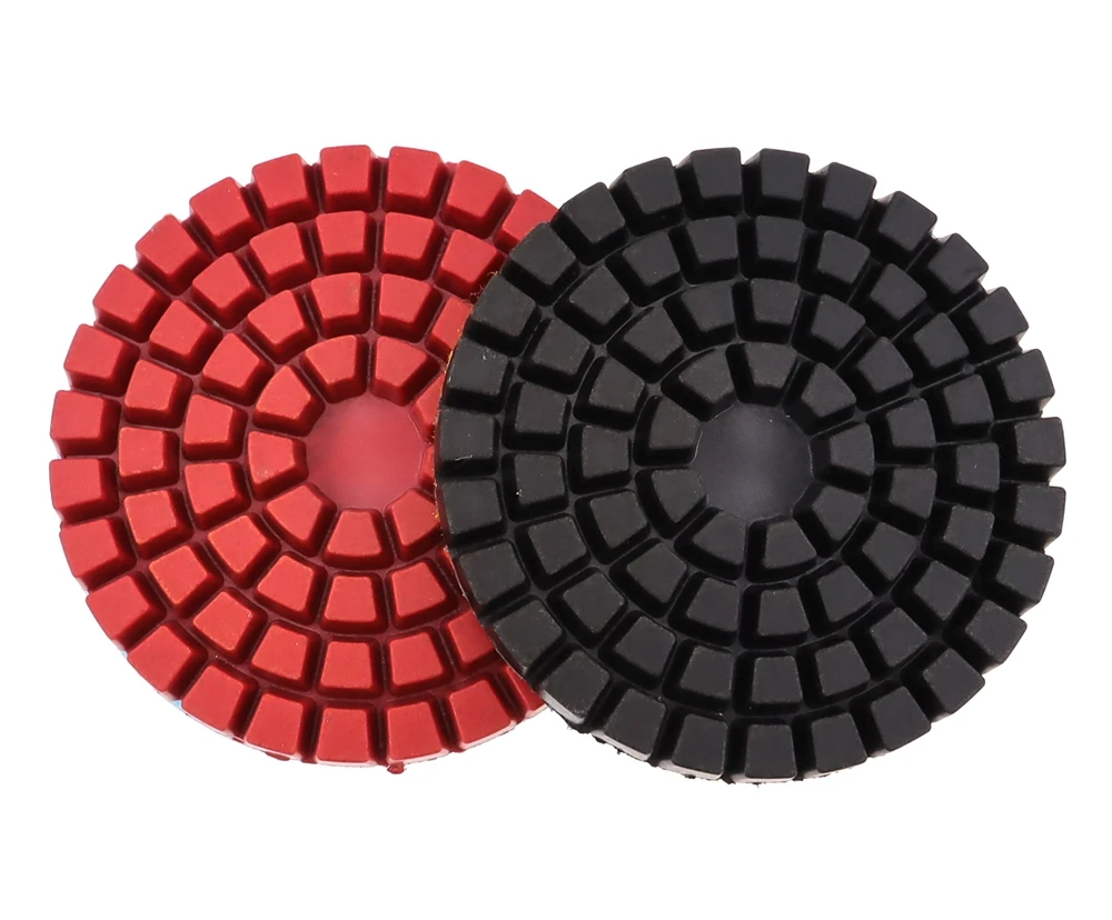 7-teiliges Set 4 Zoll 100MM Nass-Diamant-Polierscheiben Verstärkte Verschleißfeste Schleifscheiben für Granit Marmor Terrazzo Betonboden – Detail 5
