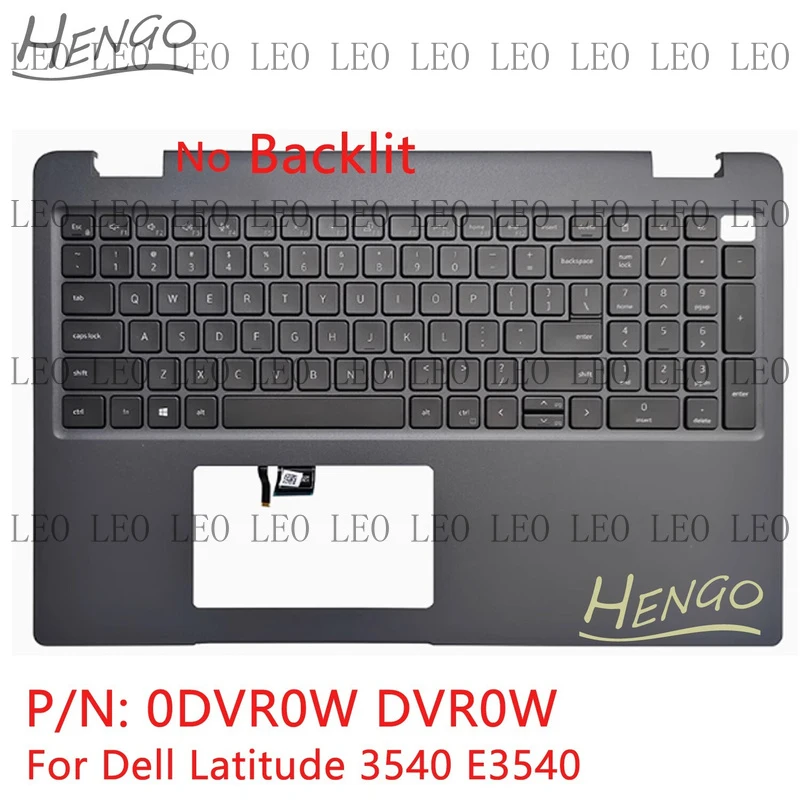 SS New 0DVR0W For Dell Latitude 3540 E3540 Palmrest Upper Case +No Backlit Keyboard