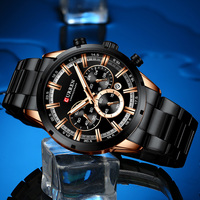 CURREN Sport WristWatch Waterproof Chronograph Men Watch Military Army Top Brand Luxury Stainless Steel Male Clock Clear 8355