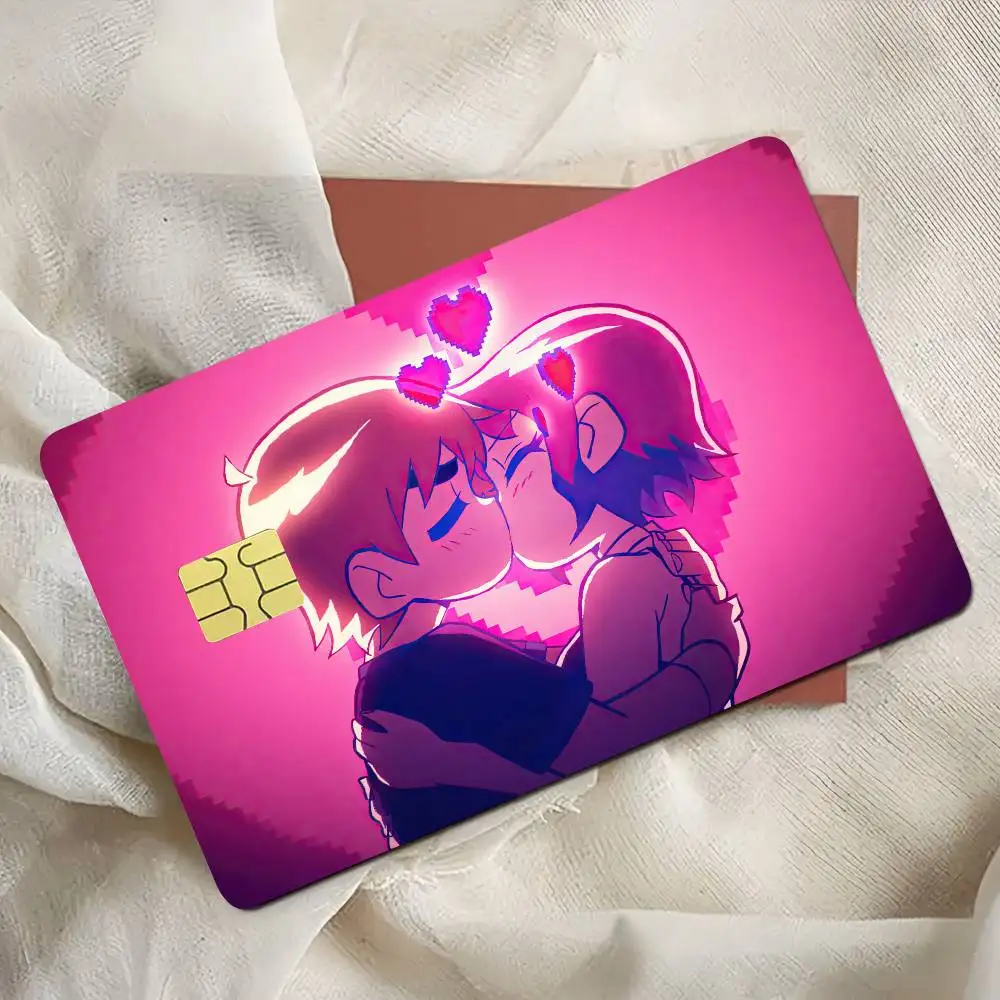 Cartoon S-Scott Pilgrim Credit Card Skin Stickers For Bank Card Bus Metro Card Sticker Waterproof Gift