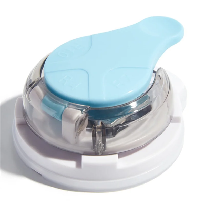 Ferramenta de cortador de canto redondo de 3 vias, envelope de artesanato de papel para fazer arte em casa, projetos diy, azul