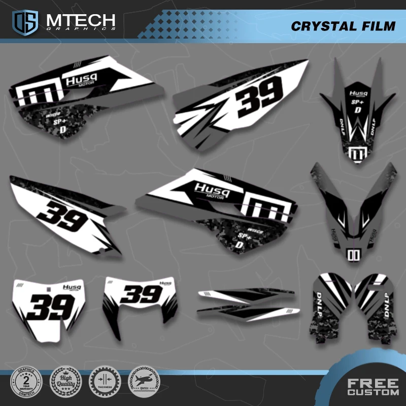 

DSMTECH Customize Team Motorcycle Graphic Decal Stickers Kit for Husqvarna 2014 2015 TC FC 2014 2015 2016 TE FE 150 250 300 450